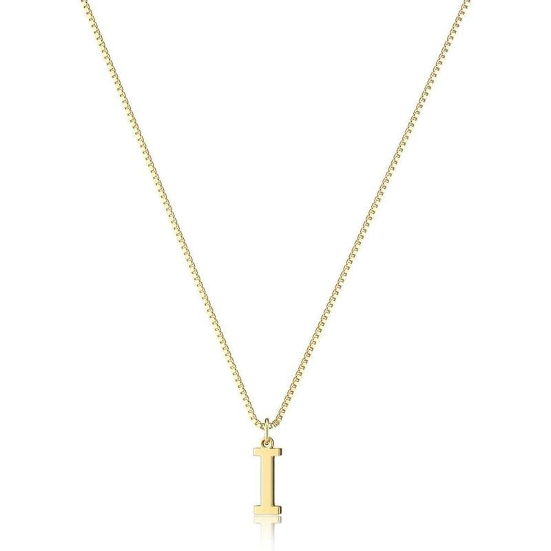 NECOCY Box Chain Initial Necklaces for Women Dainty Tiny A-Z Pendant Personalized Name Choker Necklace Hypoallergenic Jewelry Gift for Fashion