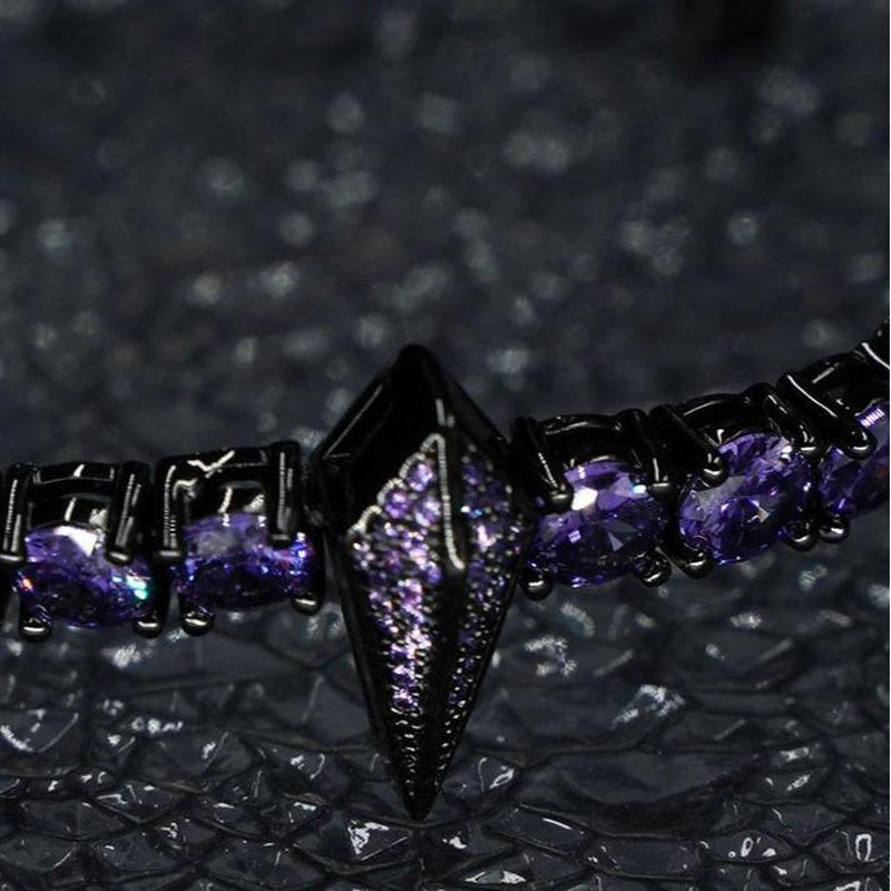 [LUMI47] D Color VVS Black Panther Tennis Bracelet Iced Out Bracelet (Multi Color Available), Men'S Jewelry Ideal Gift for Her Him