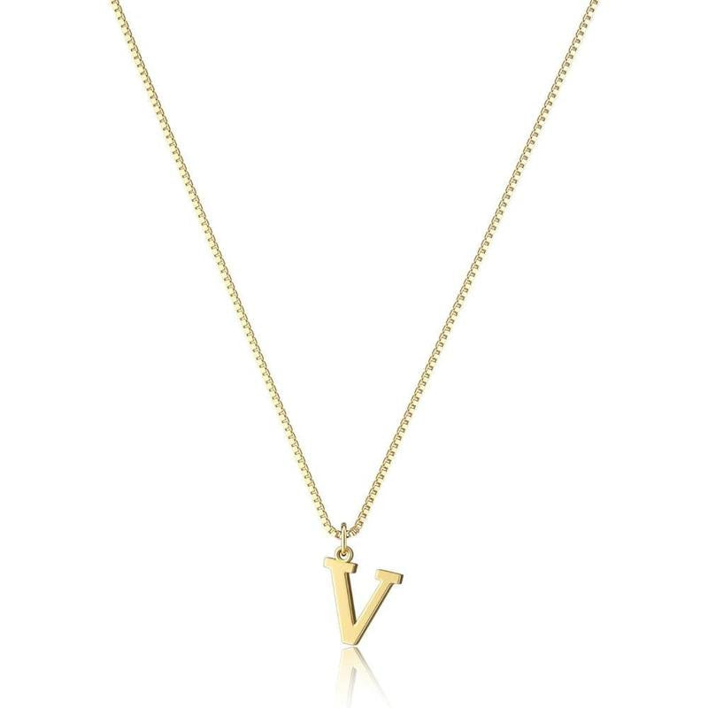 NECOCY Box Chain Initial Necklaces for Women Dainty Tiny A-Z Pendant Personalized Name Choker Necklace Hypoallergenic Jewelry Gift for Fashion
