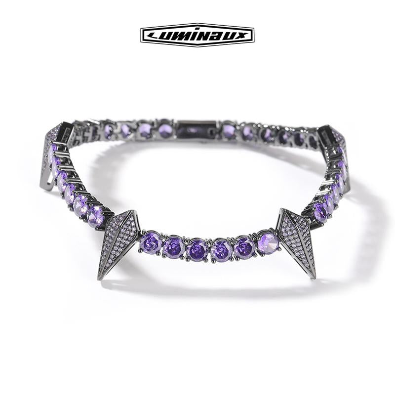 [LUMI47] D Color VVS Black Panther Tennis Bracelet Iced Out Bracelet (Multi Color Available), Men'S Jewelry Ideal Gift for Her Him