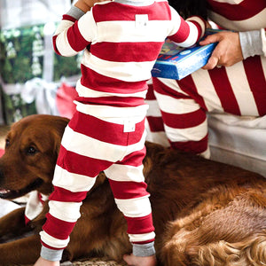 New Christmas Family Pajamas Set Long Sleeve Tops with Pants for Women Men Stripe Design Christmas Sleepwear Set Pyjama Femme