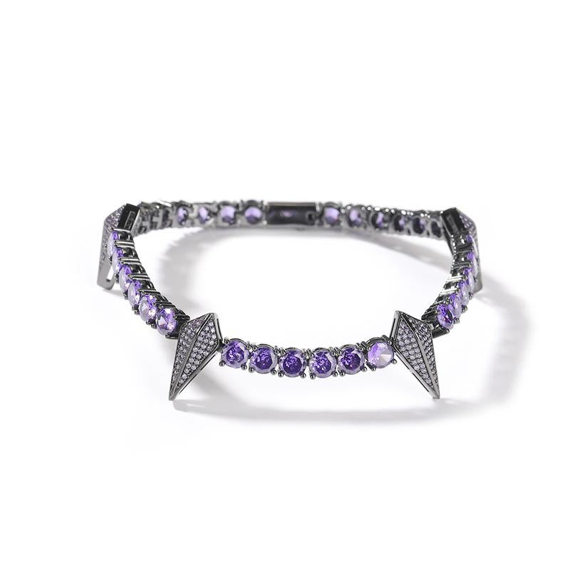 [LUMI47] D Color VVS Black Panther Tennis Bracelet Iced Out Bracelet (Multi Color Available), Men'S Jewelry Ideal Gift for Her Him