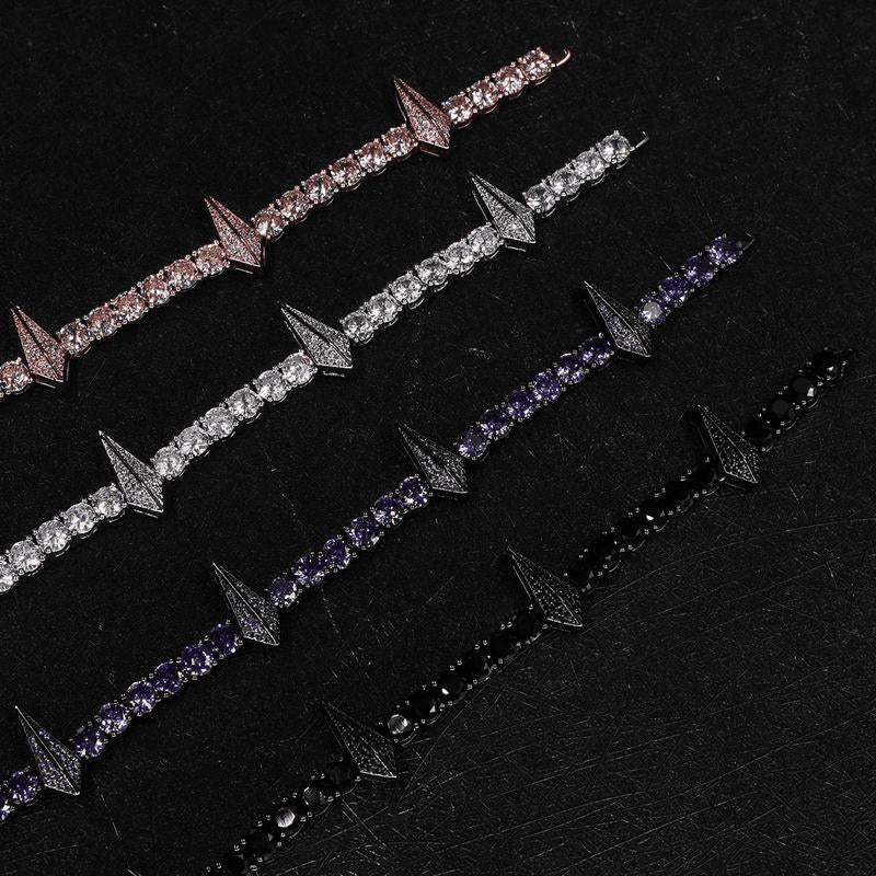 [LUMI47] D Color VVS Black Panther Tennis Bracelet Iced Out Bracelet (Multi Color Available), Men'S Jewelry Ideal Gift for Her Him