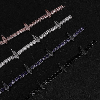 [LUMI47] D Color VVS Black Panther Tennis Bracelet Iced Out Bracelet (Multi Color Available), Men'S Jewelry Ideal Gift for Her Him