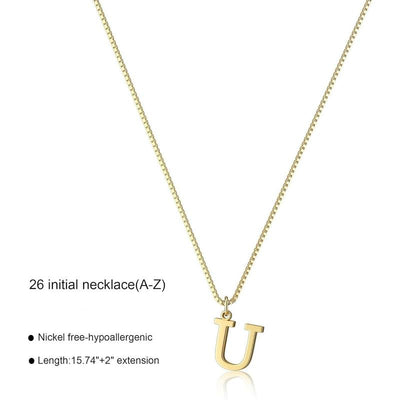 NECOCY Box Chain Initial Necklaces for Women Dainty Tiny A-Z Pendant Personalized Name Choker Necklace Hypoallergenic Jewelry Gift for Fashion