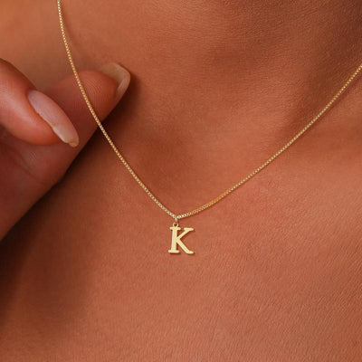 NECOCY Box Chain Initial Necklaces for Women Dainty Tiny A-Z Pendant Personalized Name Choker Necklace Hypoallergenic Jewelry Gift for Fashion