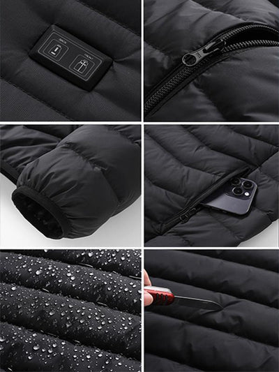 NORWELL Dual Control Heated Hoodie Jacket with 5 Heat Zones - Waterproof, Lightweight, and Comfortable Winter Wear for Men and Plus Size Women