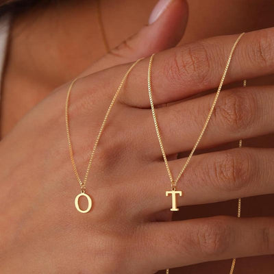 NECOCY Box Chain Initial Necklaces for Women Dainty Tiny A-Z Pendant Personalized Name Choker Necklace Hypoallergenic Jewelry Gift for Fashion