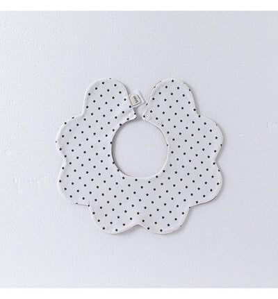 Adorable Simple Pattern Cotton Snap-on Flowers Shaped Bib