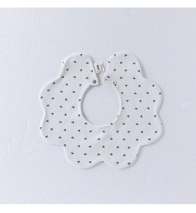 Adorable Simple Pattern Cotton Snap-on Flowers Shaped Bib