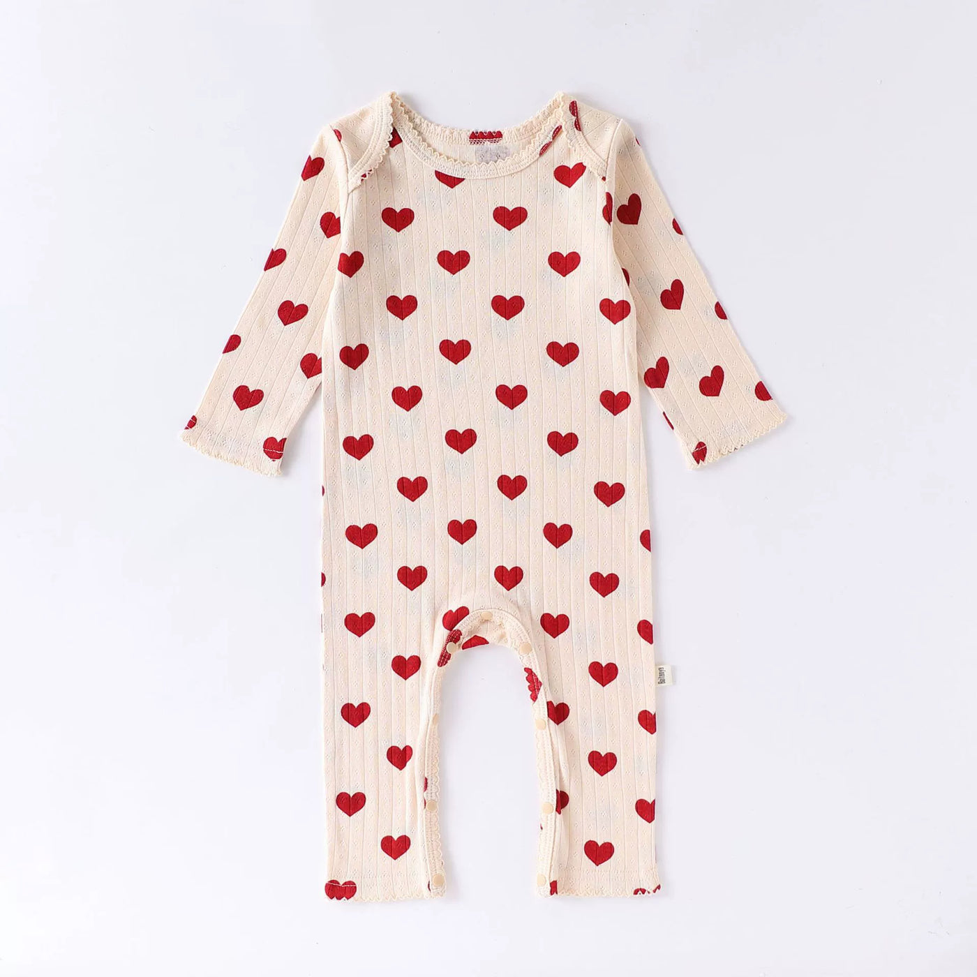 Spring Arrival Baby Unisex Long Sleeves Cute Heart Pattern Rompers