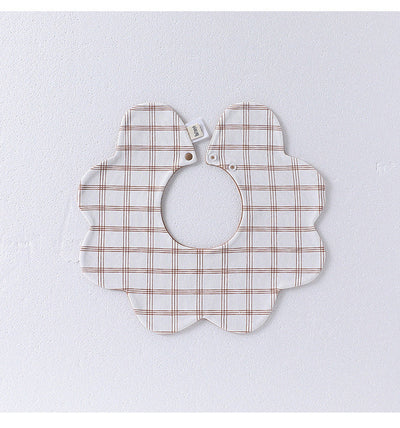 Adorable Simple Pattern Cotton Snap-on Flowers Shaped Bib